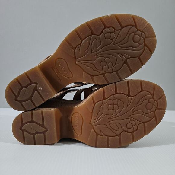NEW Born Bernese Cage Sandal Womens 10 Brown Leather Cork Wedge Platform - Picture 12 of 14